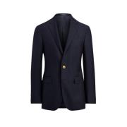 Slim Fit Uld Blazer med Polo Stil