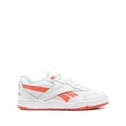 Hvid & Lava Orange Panel Sneakers