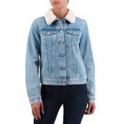 Denim Jakke med Eco Shearling Foer