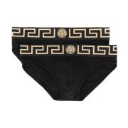 Greca Border Briefs med Medusa Head Motif