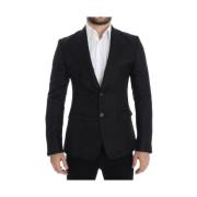 Sort Silke Linned Slim Fit Blazer