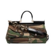 Grøn Camouflage Tote Taske