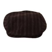 Eksklusiv Brun Stribet Newsboy Hat