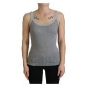 Grå Bomuld Modal Tank Top T-shirt