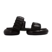 Læderplatformsandal