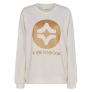 Løstsiddende Sweatshirt - Off White / Gold