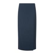 Solar Blue Wrap Midi Nederdel