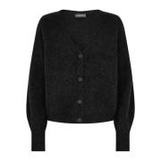 Blød Strik V-Hals Cardigan 156830 Sort