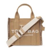 Broderet Beige Tote Taske