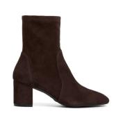 Suede Stretch Bootie 60mm Hæl