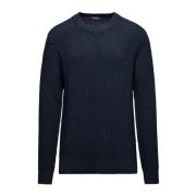 Bomuld-Uld Blandet Rund Hals Sweater