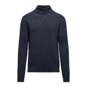 Varm Ribbet Bomuld Turtleneck