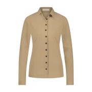 Elegant Buttoned Skjorte i Beige