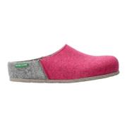 Kvinders Pink Vilt Mule/Clog