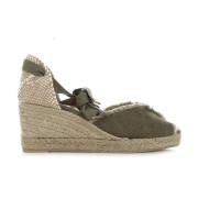 Militærgrøn Open-Toe Espadrilla