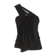 One-Shoulder Top med Asymmetrisk Kant