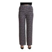 High Waist Straight Trousers