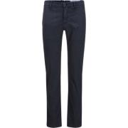 Slim Fit Navy Blå Chino Bukser