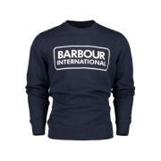 Stor Logo Sweatshirt i Navy