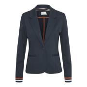 Sporty Blazer med Farverige Striber