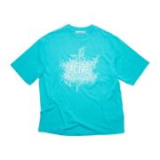 Fluorescerende Blå Logo T-shirt