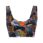 Skinnende Jacquard Crop Top