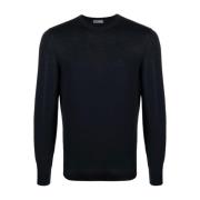 Navy Crew-Neck Sweater til Mænd