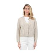 Fletstrikket Uld Cardigan