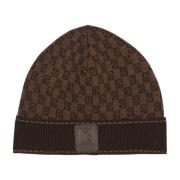 Monogrammønstret jacquard-beanie