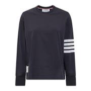 Stribet Crewneck T-shirt med Knapper