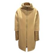 Beige Oversized Uldfrakke