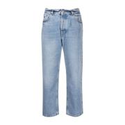 Blå Straight-Leg Jeans