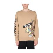 Crew Neck Sweatshirt med Serigrafisk Print