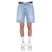 Logo Bermuda Denim Shorts Stilfulde Mænd