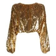 Paillet Sweatshirt - Guld