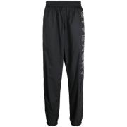 Sorte broderede-logo track pants