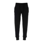 Sort uldblandede joggers