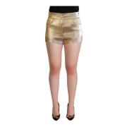 Metallic Hot Pants med mellemhøj talje