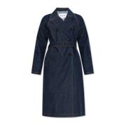 Denim trench coat