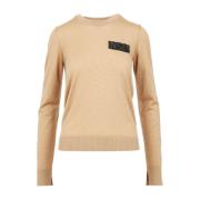 Brun Bomuld Crew-neck Sweater