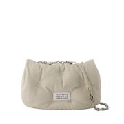 Quiltet Læder Hobo Taske - Beige