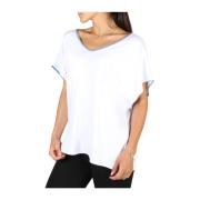 Dame Logo Detalje Wide Neck T-shirt