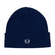 Marineblå Uld Logo Beanie