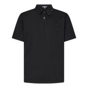 Kulgrå Suede Jersey Polo Shirt