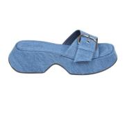 Denim Sandal med Spænde