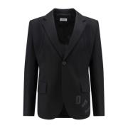 Sort Blazer med To Knapper