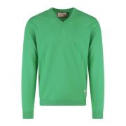 V-hals Hestebids Logo Cashmere Sweater