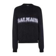 Mohair Jumper med Logo-Print