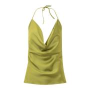 Elegant Draped Neckline Top