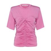 Super Pink Draperet Bluse